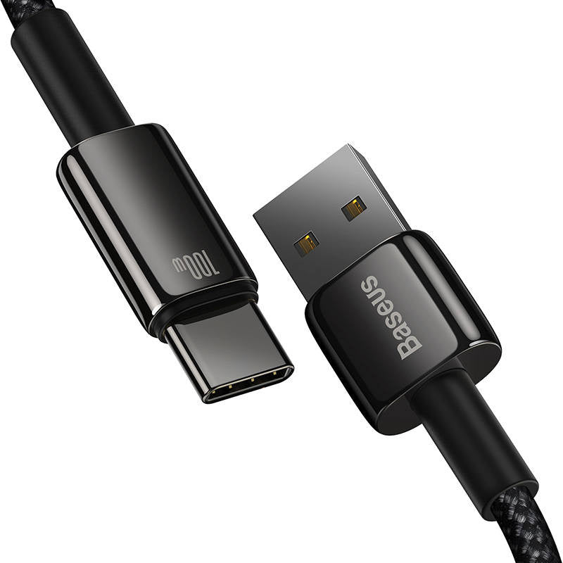 Baseus Tungsten Gold Cable USB til USB-C, 100W, 2m (sort)