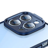 Baseus Glitter Transparent Case og tempereret glas sæt til iPhone 14 Pro Max (blå)