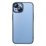 Baseus Glitter Transparent Case og tempereret glas sæt til iPhone 14 Plus (blå)