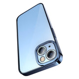 Baseus Glitter Transparent Case og tempereret glas sæt til iPhone 14 Plus (blå)