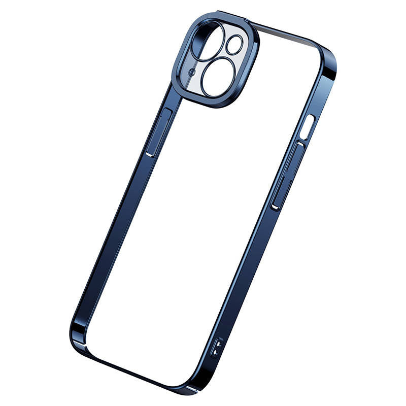 Baseus Glitter Transparent Case og tempereret glas sæt til iPhone 14 Plus (blå)