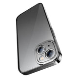 Baseus Glitter Transparent Case og tempereret glas sæt til iPhone 14 Plus (sort)