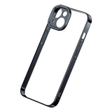 Baseus Glitter Transparent Case og tempereret glas sæt til iPhone 14 Plus (sort)
