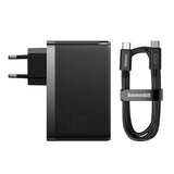 Væglader Baseus GaN5 Pro 2xUSB-C + USB, 140W (sort)