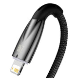 USB-kabel til Lightning Baseus Glimmer-serien, 2,4 A, 1 m (sort)