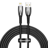 USB-kabel til Lightning Baseus Glimmer-serien, 2,4 A, 2 m (sort)