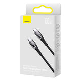 USB-C-kabel til USB-C Baseus Glimmer-serien, 100W, 1m (sort)