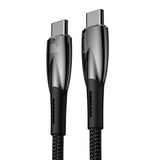 USB-C-kabel til USB-C Baseus Glimmer-serien, 100W, 1m (sort)
