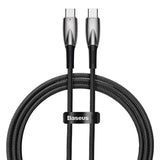 USB-C-kabel til USB-C Baseus Glimmer-serien, 100W, 1m (sort)