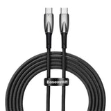 USB-C-kabel til USB-C Baseus Glimmer-serien, 100W, 2m (sort)