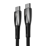 USB-C-kabel til USB-C Baseus Glimmer-serien, 100W, 2m (sort)
