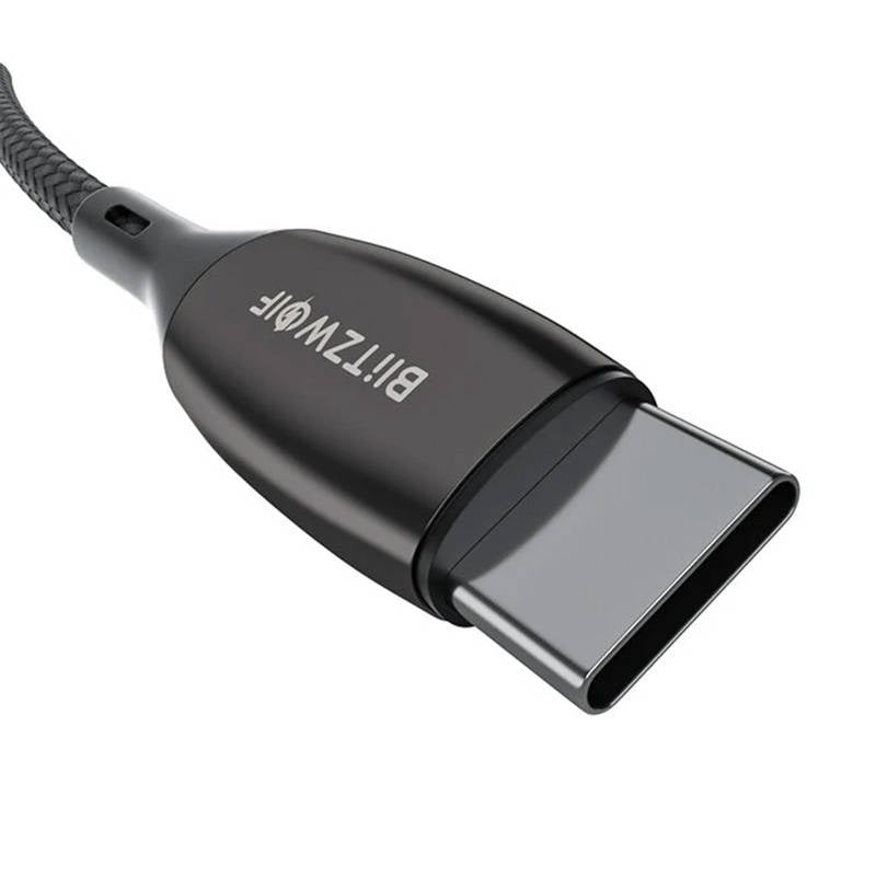 USB-C til USB-C-kabel BlitzWolf BW-TC23 med display, 100W, 0,9m (sort)