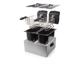 Tristar FR-6937 frituregryde Dobbelt 6 L Enkeltstående 3600 W Sort, Rustfrit stål