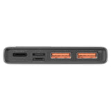 Powerbank Baseus Adaman Metal, 10000mAh, 2xUSB, USB-C, Lightning, MicroUSB 22,5W (sort)