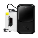 Powerbank Baseus Qpow PRO med kabel, 10000mAh, 22.5W (Sort)