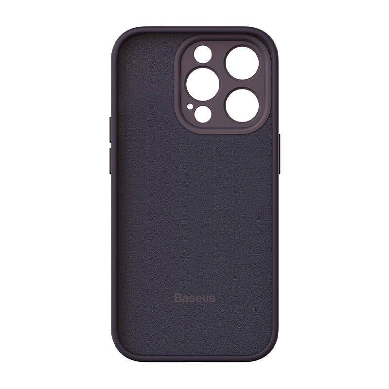 Baseus flydende silica gel case til iPhone 14 Pro (Elderberry) + hærdet glas + rengøring kit