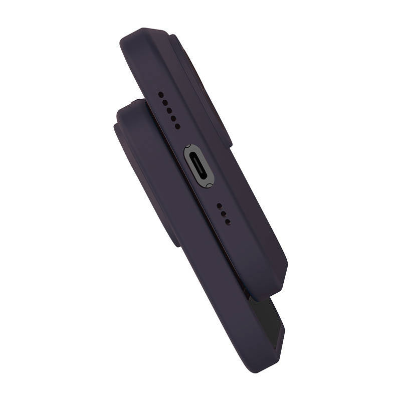 Baseus flydende silica gel case til iPhone 14 Pro (Elderberry) + hærdet glas + rengøring kit