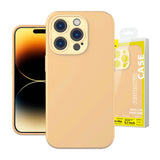 Baseus Liquid Silica Gel Case til iPhone 14 Pro Max (Sunglow) + hærdet glas + rengøringsset