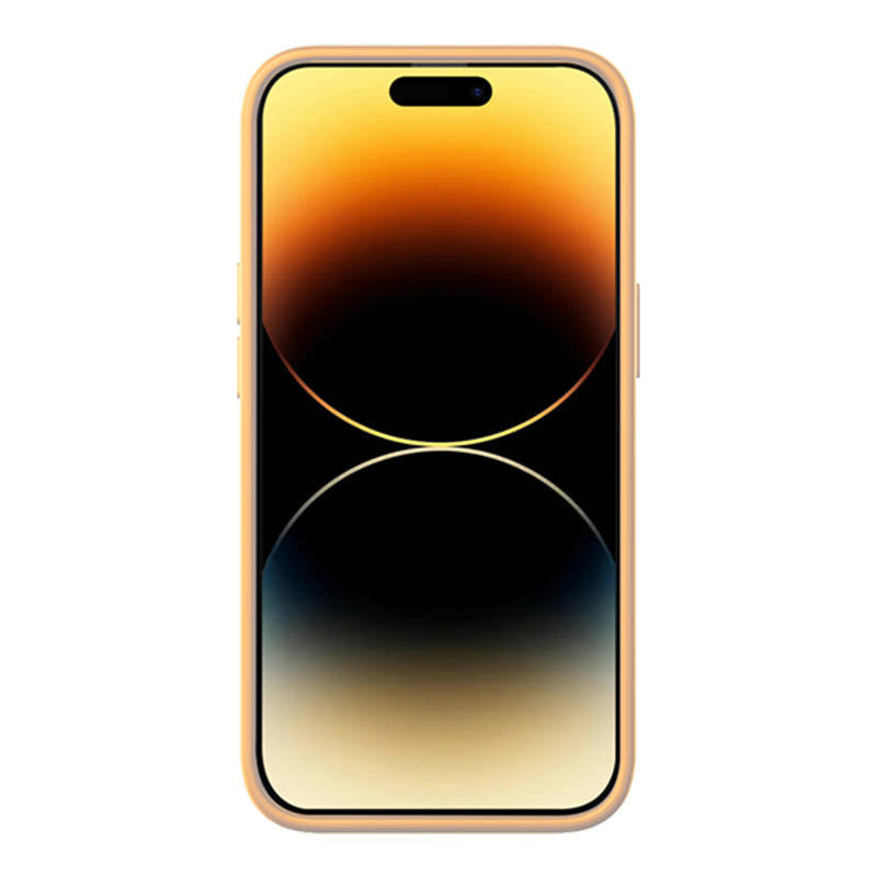 Baseus Liquid Silica Gel Case til iPhone 14 Pro Max (Sunglow) + hærdet glas + rengøringsset