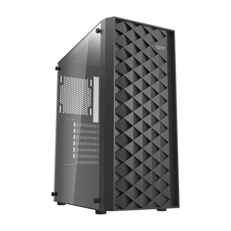 Darkflash DK351 computerkasse (sort) + 4 RGB-ventilatorer