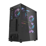 Darkflash DK351 computerkasse (sort) + 4 RGB-ventilatorer