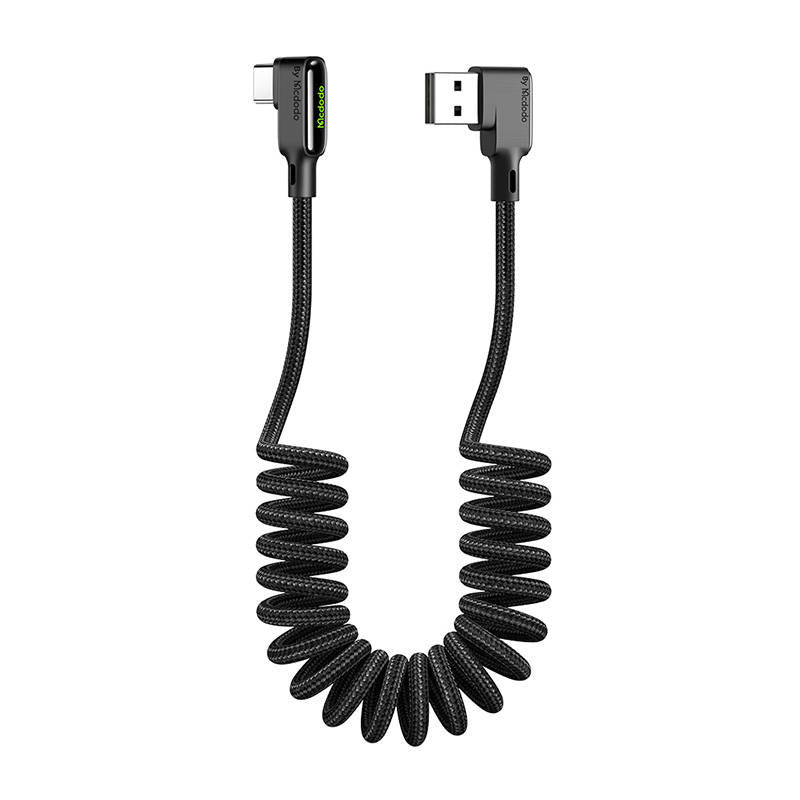 USB til USB-C-kabel, Mcdodo CA-7310, vinklet, 1,8 m (sort)