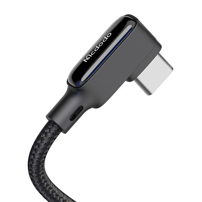 USB til USB-C-kabel, Mcdodo CA-7310, vinklet, 1,8 m (sort)