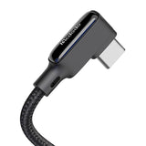 USB til USB-C-kabel, Mcdodo CA-7310, vinklet, 1,8 m (sort)