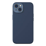 Baseus flydende siliciummagnetisk case og tempereret glas sæt til iPhone 14 Plus (blå)