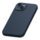 Baseus flydende siliciummagnetisk case og tempereret glas sæt til iPhone 14 Plus (blå)