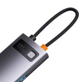 Hub 6in1 Baseus StarJoy Series, USB-C til 3x USB 3.0 + HDMI + USB-C PD + RJ45