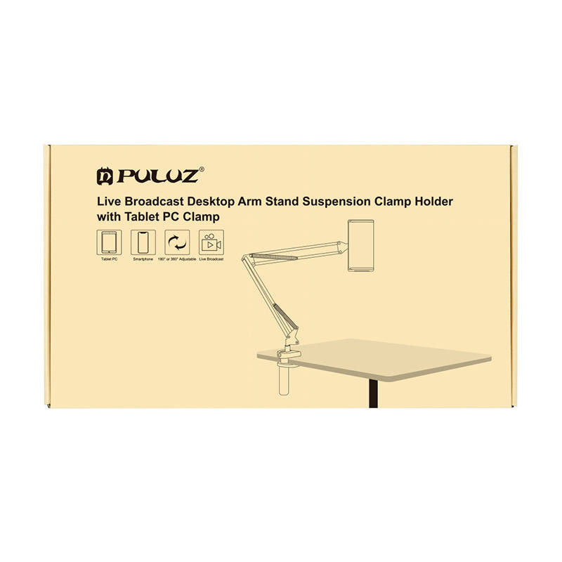Puluz-skribent med telefon/tabletholder (sort)