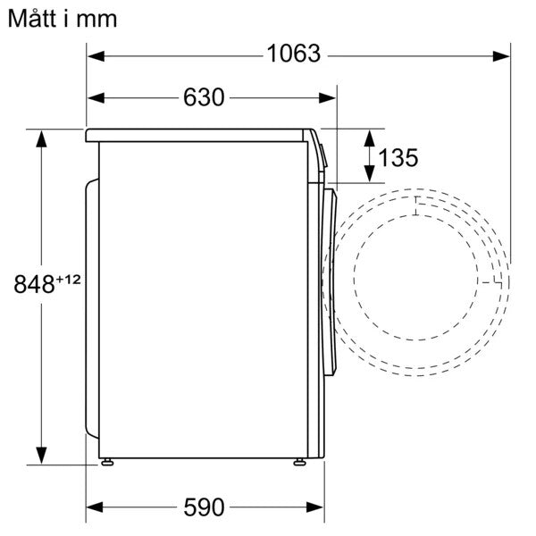 Siemens iQ300 WN34A1L0DN vaskemaskine - tørretumbler Fritstående Front-læsning Hvid