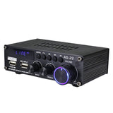 Blitzwolf AS-22 lydforstærker, 45W, Bluetooth 5.0, USB + fjernbetjening (sort)