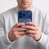 Tech Protect Magpeak Magsafe Cc Iphone 17 Pro / 18 Pro Mat Dyb Blå