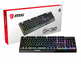 MSI Vigor GK30 tastatur Spil USB QWERTY US International Sort