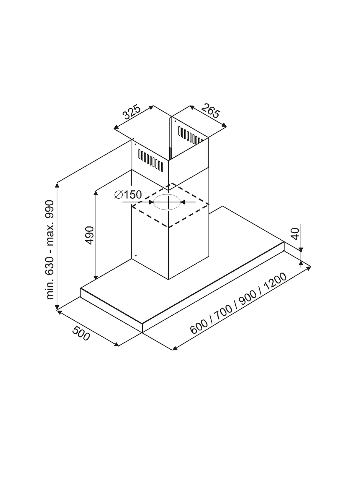 Thermex Harwich II 527.23.3062.8 60 cm sort CVV