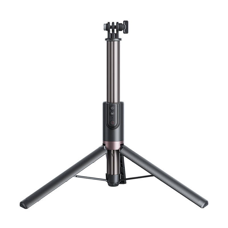 Selfie-stick TELESIN med stativ og fjernbetjening til GoPro / telefoner (130 cm)