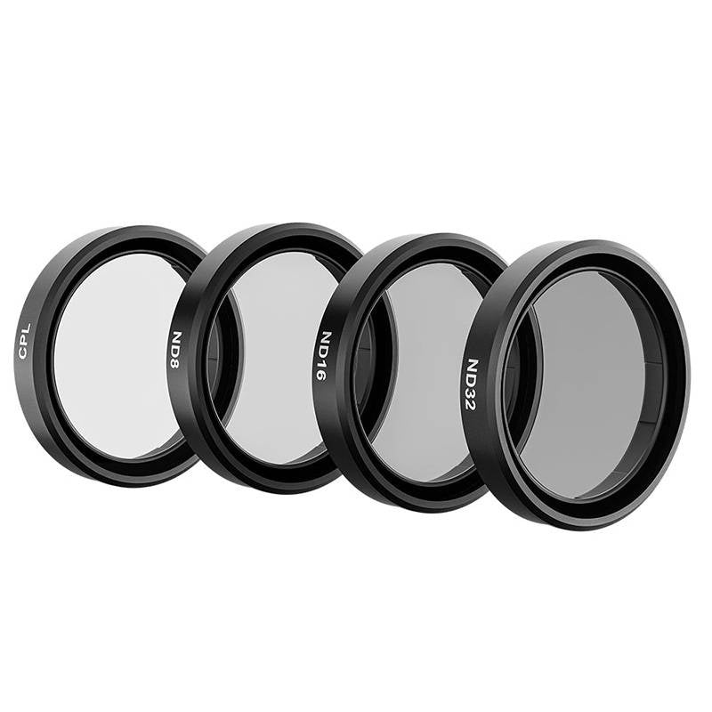Sæt af 4 TELESIN CPL/ND8/ND16/ND32 filtre til DJI Osmo Action 3 / 4 / 5