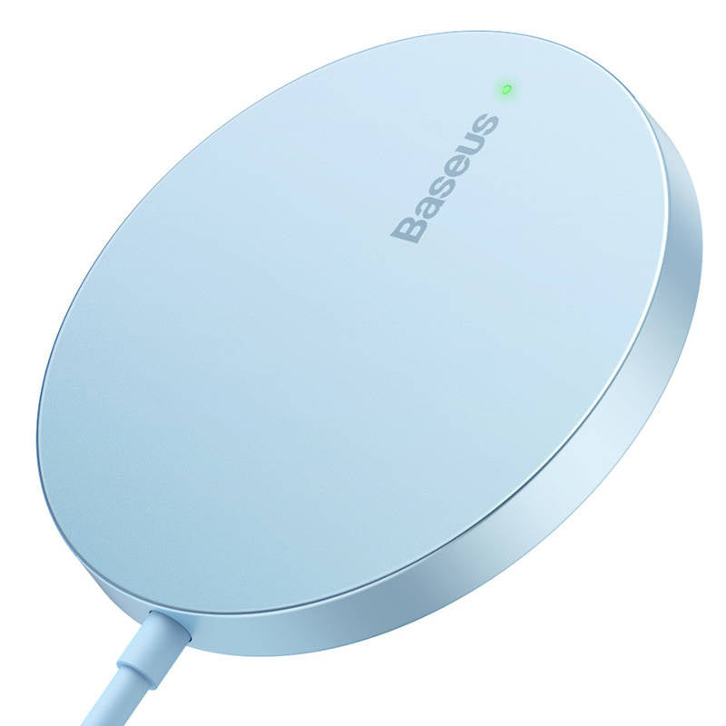 Magnetisk trådløs oplader Baseus Simple Mini 3 15W (blå)