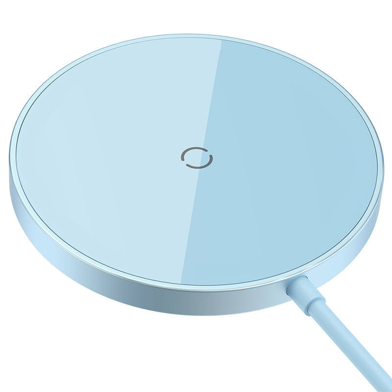 Magnetisk trådløs oplader Baseus Simple Mini 3 15W (blå)