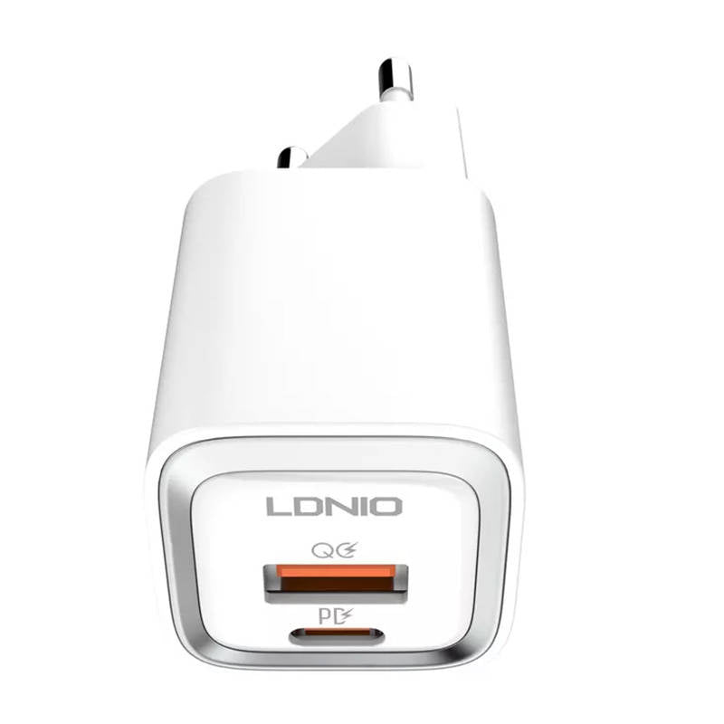Væglader LDNIO A2318M USB, USB-C + USB-C - Lightning Cable