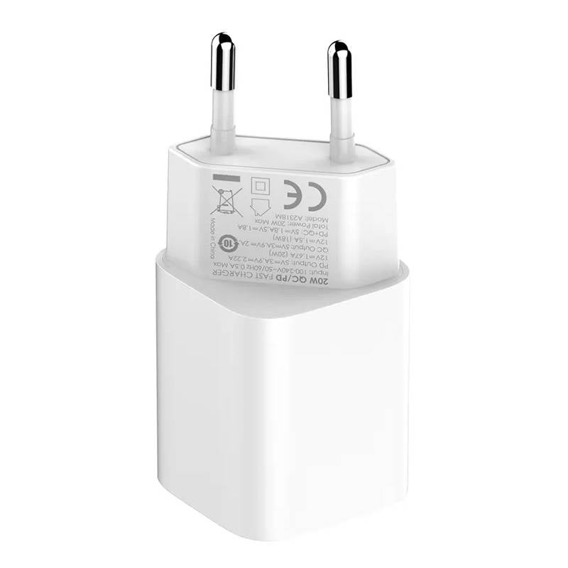 Væglader LDNIO A2318M USB, USB-C + USB-C - Lightning Cable
