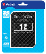 Verbatim Store 'n' Go ekstern harddisk 1 TB 5400 rpm Micro-USB B 3.2 Gen 1 (3.1 Gen 1) Sort