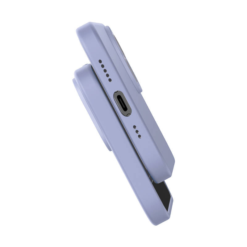 Baseus flydende silica gel case til iPhone 14 Plus (lavendel) + hærdet glas + rengøring kit