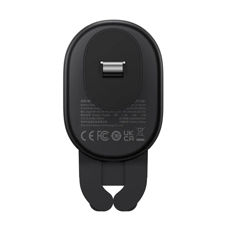 Stabil Gravitational Wireless Charging Car Mount Baseus Pro 15W (sort)
