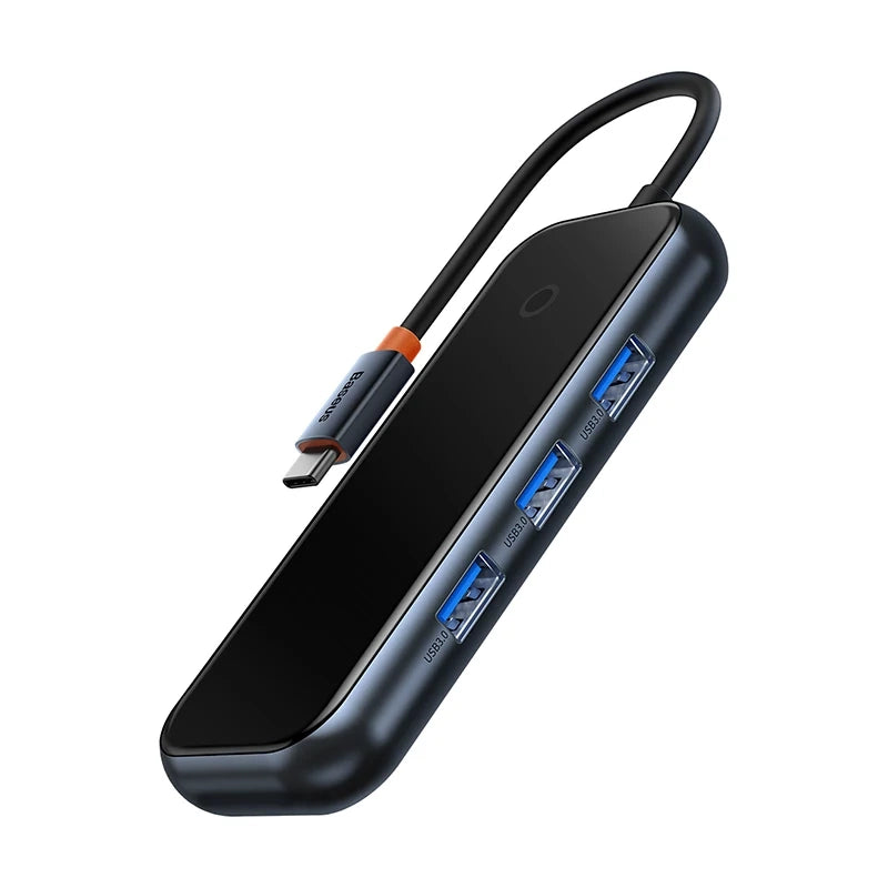 Adapter 4w1 Baseus Hub USB-C til 4xUSB 3.0 (Dark Grey)