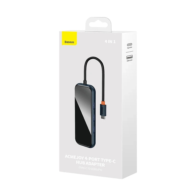 Adapter 4w1 Baseus Hub USB-C til 4xUSB 3.0 (Dark Grey)