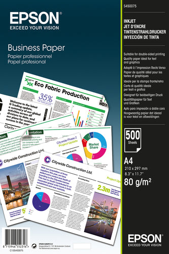 Epson C13S450075 printpapir A4 (210x297 mm) Mat 500 ark Hvid