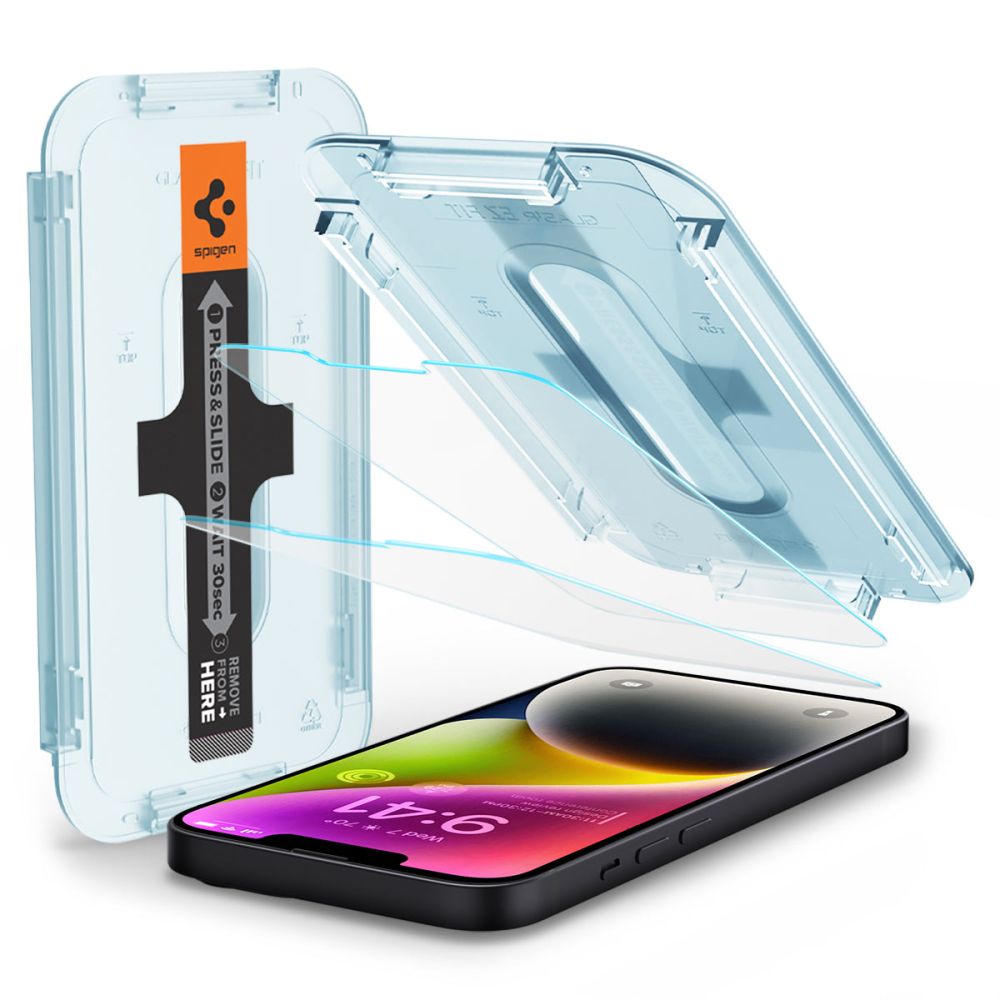 Hærdet Glas Spigen Glas.Tr ”Ez Fit” 2 Pack Iphone 13 / 13 Pro / 14 / 16 E / 17 E Clear